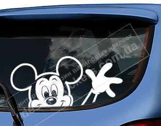 Прикольная наклейка на авто "Микки маус" - фото 1 - id-p639394178