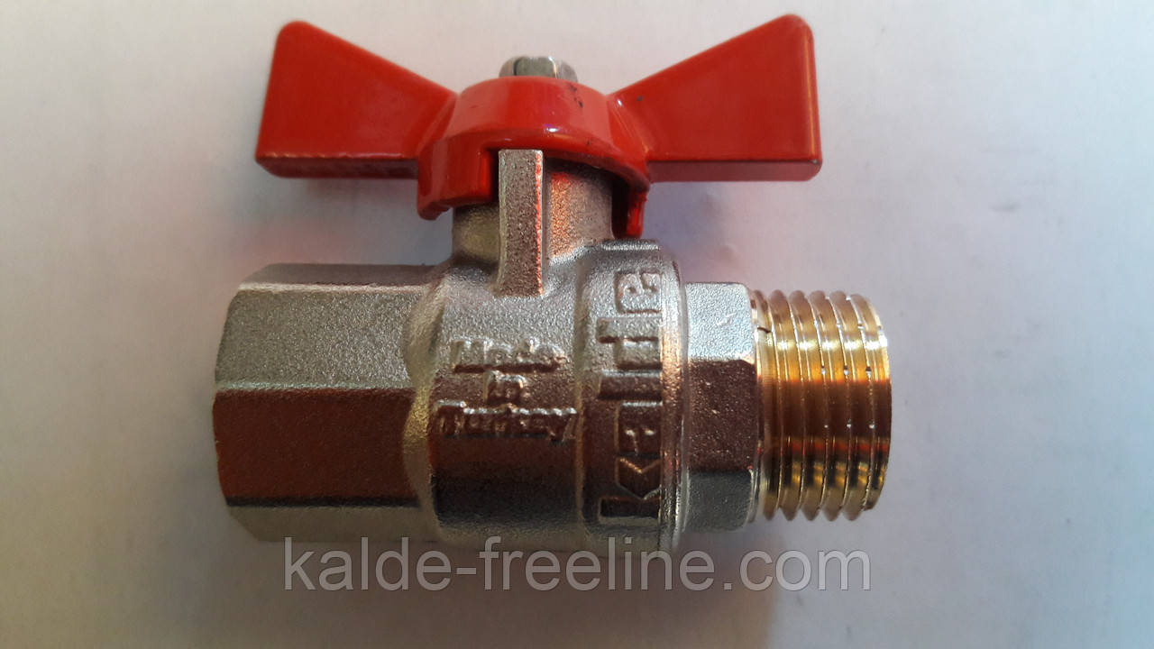 Купить Кран шаровый Kalde (гайка-штуцер) 1/2'' бабочка, цена 136.11 ...