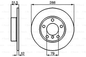 Тормозной диск передний BMW 3(E36)(1990-1998) Bosch(0986478511)