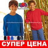 Футболка з довгим рукавом дитяча лонгслів Fruit of the Loom 61-007-0, фото 3