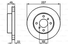 Тормозной диск передний Nissan Primera(P11)(1996-2001) Bosch(0986478567)