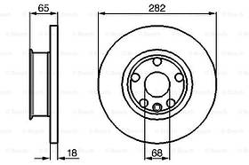 Тормозной диск передний Volkswagen Transporter T4(1990-2003) Bosch(0986478613)