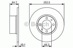 Гальмівний диск передній Lada 2101-07 (пр-во Bosch)