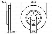 Гальмівний диск передній Fiat Doblo (2001-) Bosch 0986478639