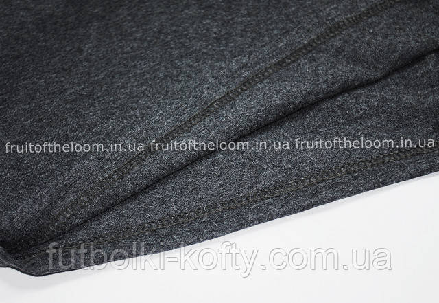 Тёмно-серый меланж детская футболка с длинным рукавом