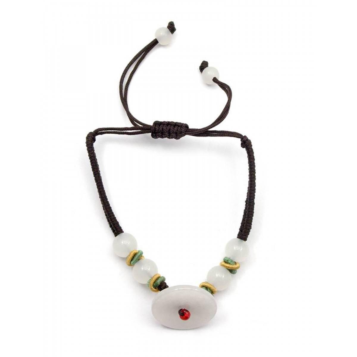 Браслет на руку з нефритом Диск, фото 1