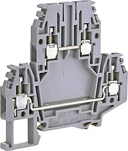 Клема гвинтова дворівнева ESC2-DBC.2 (2,5 мм2, сіра)