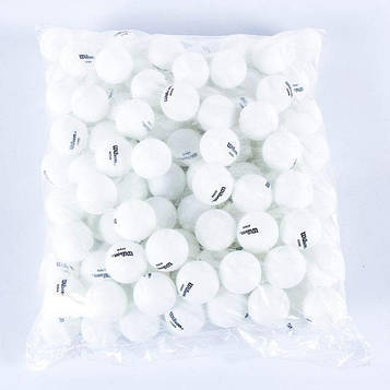 Кульки для настільного тенісу Wilson G40+ білі (144 шт в упаковці)