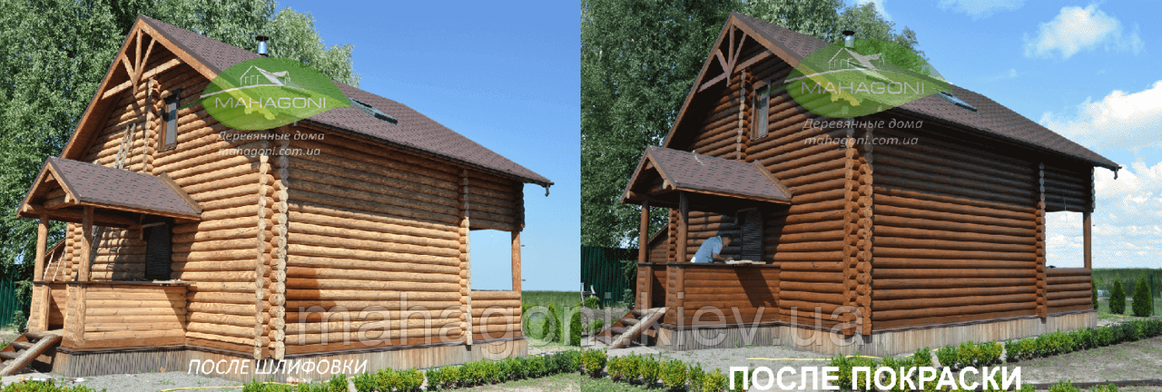 Покраска деревянных домов внутри и снаружи - фото 3 - id-p83000583