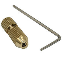 Цанговий Патрон на вал 2 мм. затискач 0.7 мм - 1.2 мм. з незнімної цангою + ключ. Для міні дрилі