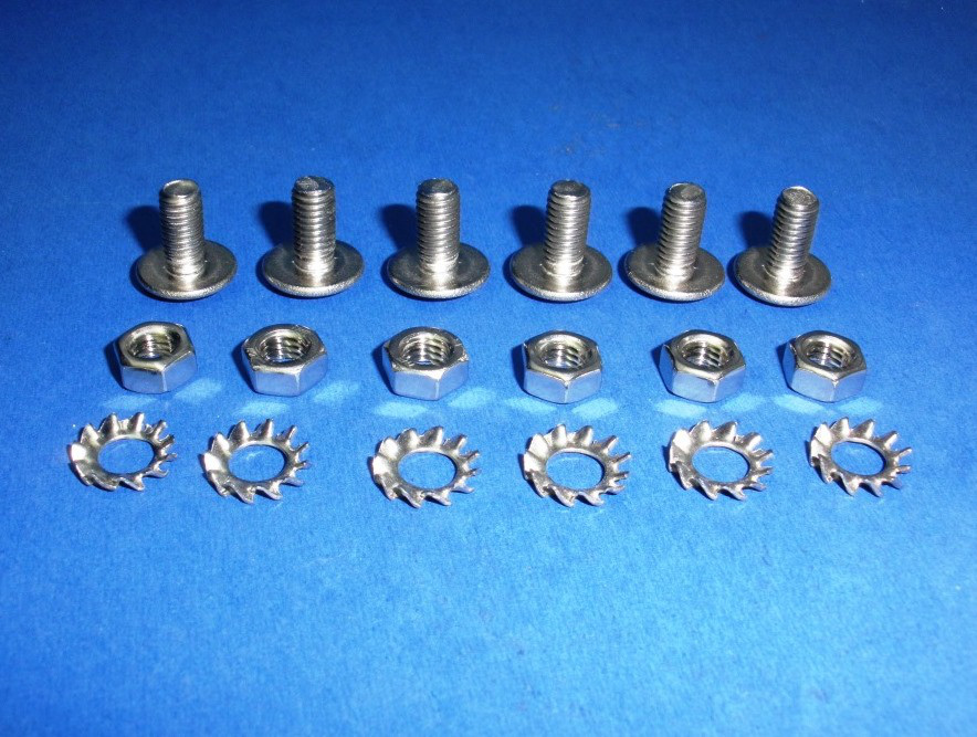 Комплект кріплення для фланців пральної машини (неіржавка сталь, 6 шт.)