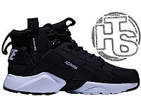 Мужские кроссовки Nike Air Huarache x ACRONYM City MID LEA Black/White (термо) 856787-001