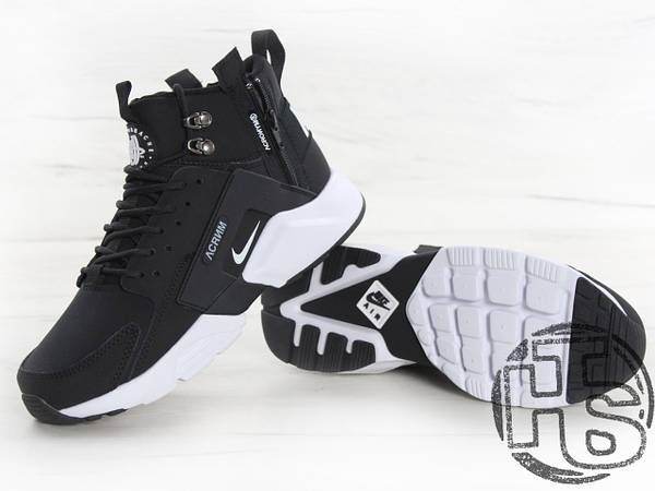 Nike Air Huarache x ACRONYM City MID LEA Black White 856787 001 High Top Store 639647094