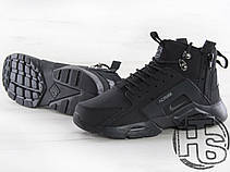 Чоловічі кросівки Nike Air Huarache x ACRONYM MID City LEA Black (термо) 856787-009, фото 2