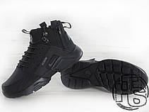 Чоловічі кросівки Nike Air Huarache x ACRONYM MID City LEA Black (термо) 856787-009, фото 3