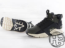 Чоловічі кросівки Nike Air Huarache x ACRONYM MID City LEA Green/Black (термо) 856787-107, фото 2