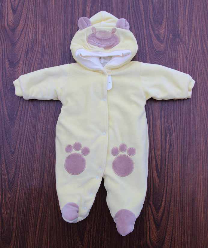 Комбінезон "Лапки" зріст 56 см (велюр+махра) , фото 1