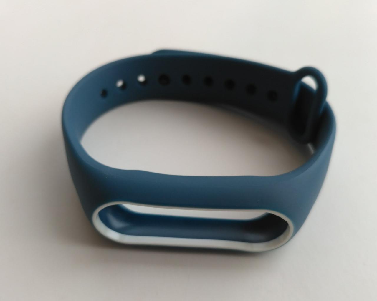Ремінець Xiaomi Mi Band 2 MiJobs силіконовий з рамкою Синій / Білий 1088P