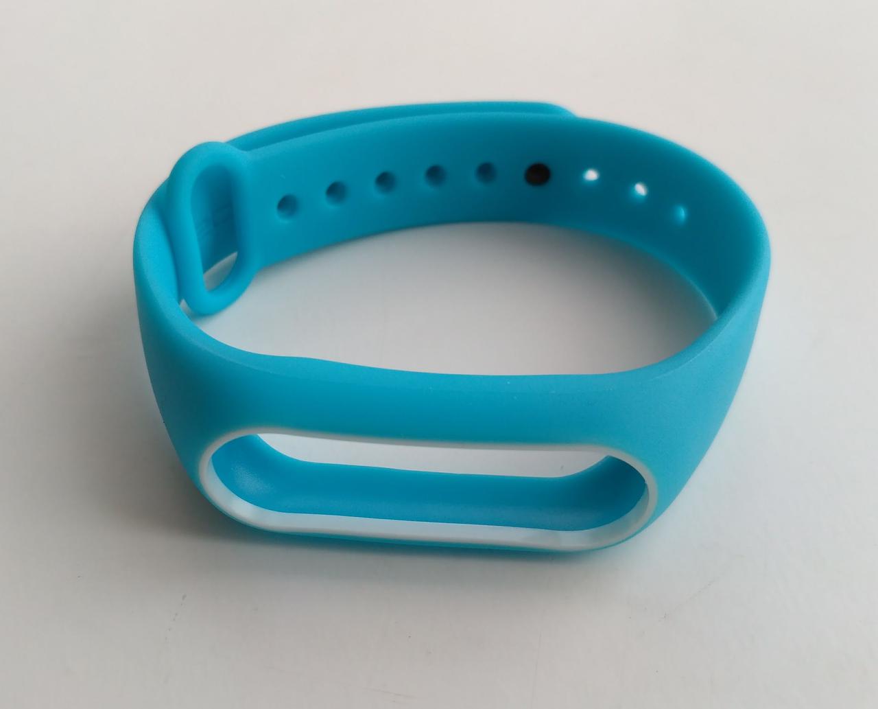 Ремінець Xiaomi Mi Band 2 MiJobs силіконовий з рамкою Блакитний / Білий 1088P