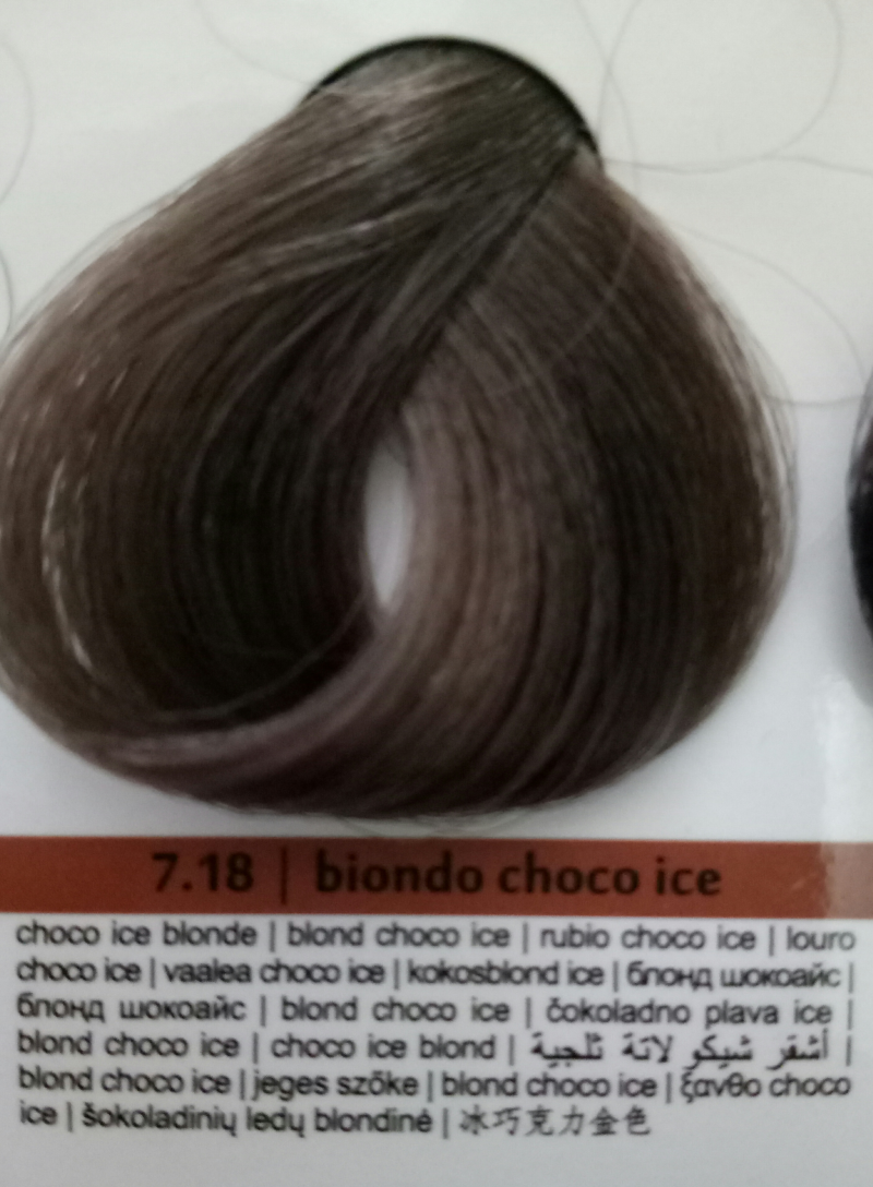Фарба для волосся Brelil Prestige Блондинка Chocó ice 7.18 100 мл, фото 1