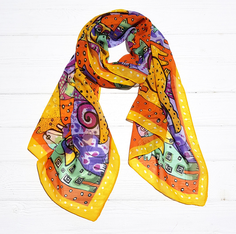 Шарф весняний шифоновий тонкий легкий Флоренсита, фото 1