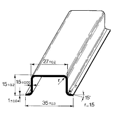 DIN-рейка 35*15мм, перфорована, товщина 1,5 мм, довжина 2м, фото 2