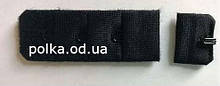 Застібка 20 мм чорна для бюстгальтера, ширина 2 см, колір чорний (Туреччина)