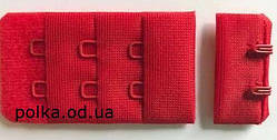 Застібка 38 мм червона для бюстгальтера