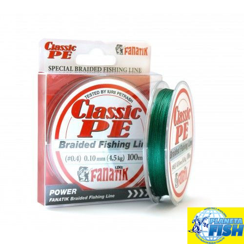 Шнур Fanatik Classik PE X4 Green 100 м 0.16, фото 1