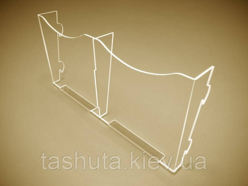 Кишеня об'ємна на шипах А6 (105х148) х 2 комірки (Товщина акрилу: 1,8 мм; )