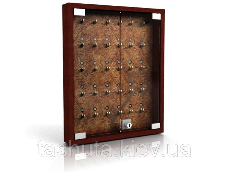 Настінна ключниця для готелів на 12 ключів, 390х440 мм (Квіт ДСП: Алюміній; )