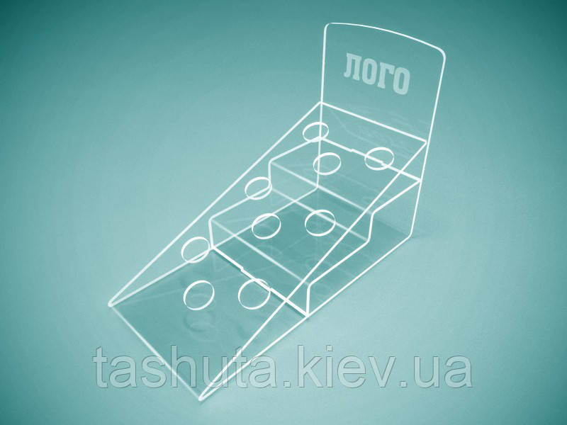 Підставка для помад на 9 шт., 100х150х250 мм (Д=20 мм) (Стінка акрилу: 1,8 мм; )