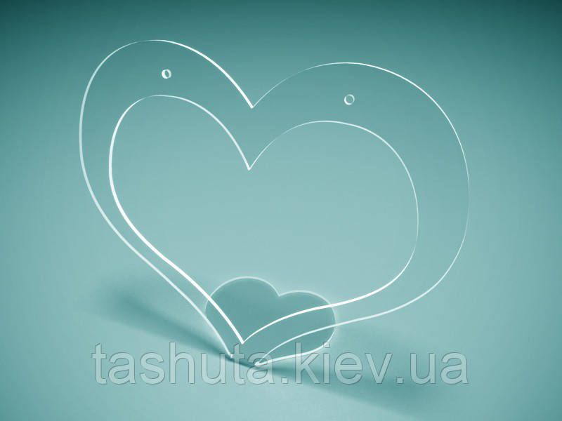 Підставка під сережки "Love" (Матеріал: Прозорий акрил 1,8 мм; )