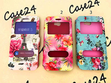 Чехол книжка Flowers book для Huawei Y5 II (Y5 2) (3 вида)