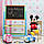 Мольберт крутяшка двосторонній пофарбований магнітний для малювання крейдою й маркерами для дітей, фото 3