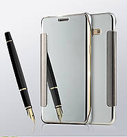 Чехол Mirror для Samsung Galaxy Grand Prime G530 G531 книжка зеркальный Clear View Silver