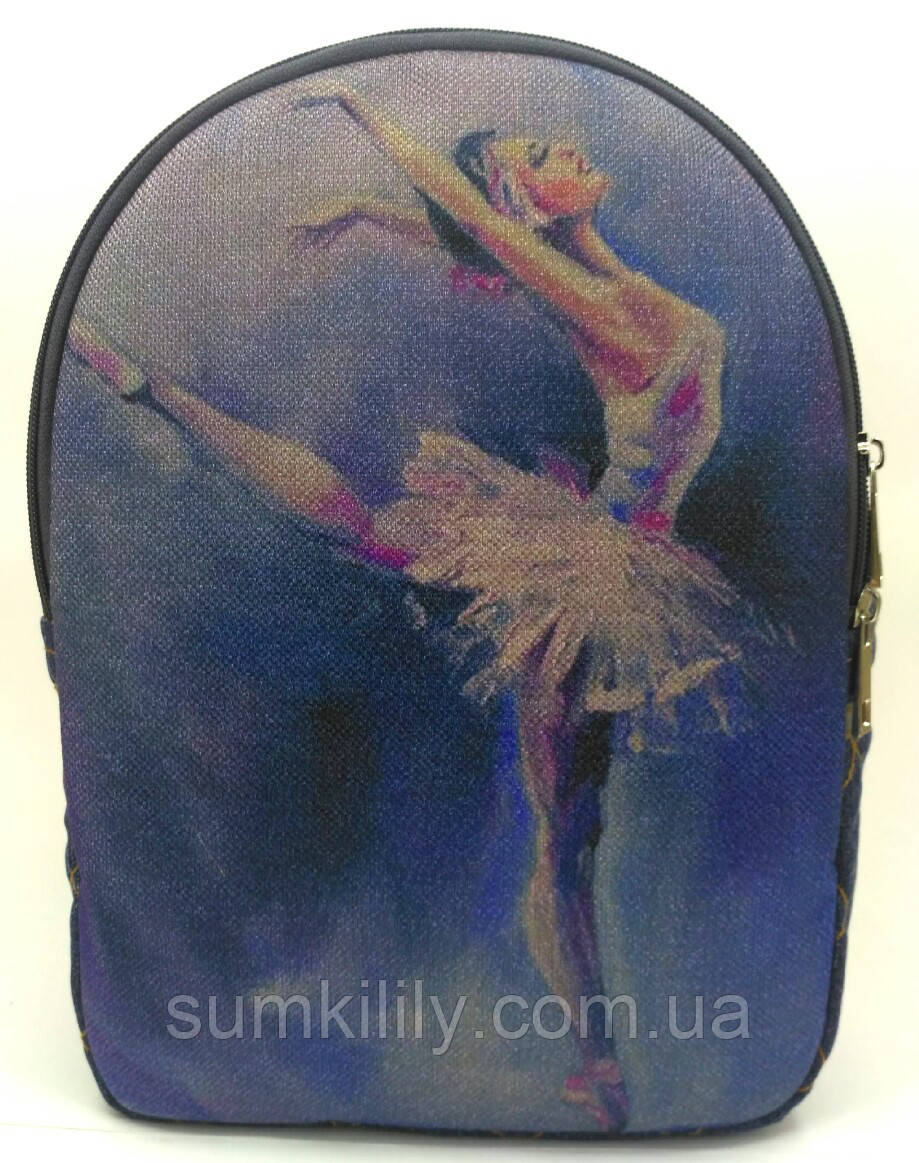Джинсовий рюкзак балерину