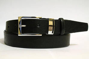 Стильний шкіряний ремінь 35 мм  класичний  гладкий