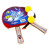 Набор для настольного тенниса 2 ракетки, 3 мяча Boli Star