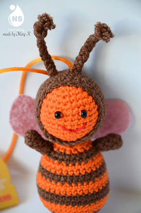 Іграшка-брязкальце амігурумі — Бджілка Міа, фото 2