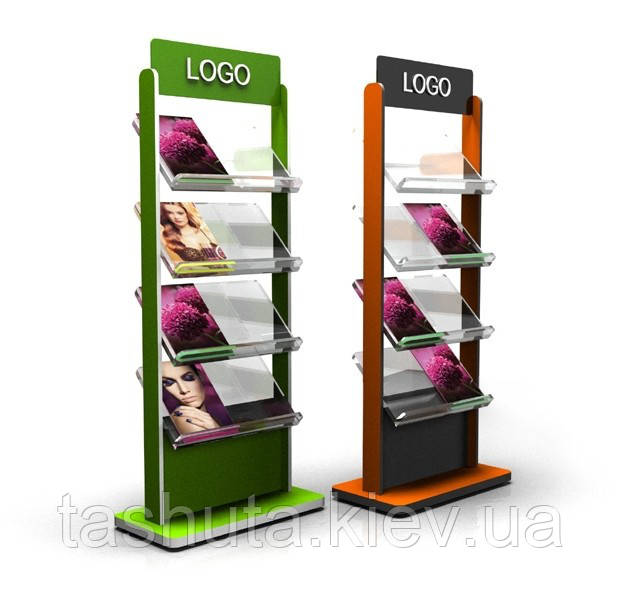 Стойка для рекламной продукции ДСП, 4 кармана А4х2 Ташута  (21-62431)