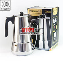 Гейзерна кавоварка 510мл (9 кавових чашок) підходить до індукційним плитах Edenberg (EB-1807)