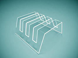 Прозора підставка для трьох тарілок 120х120х58 мм