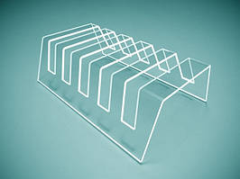 Прозора підставка для п'яти тарілок 190х120х58 мм