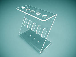 Акрилова підставка для ручок на 5 шт., 120х100х50 мм (Товщина акрилу: 1,8 мм; )