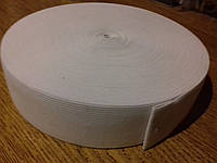 Резинка швейная на конусе/эластичная лента 5 см (40 м) белая