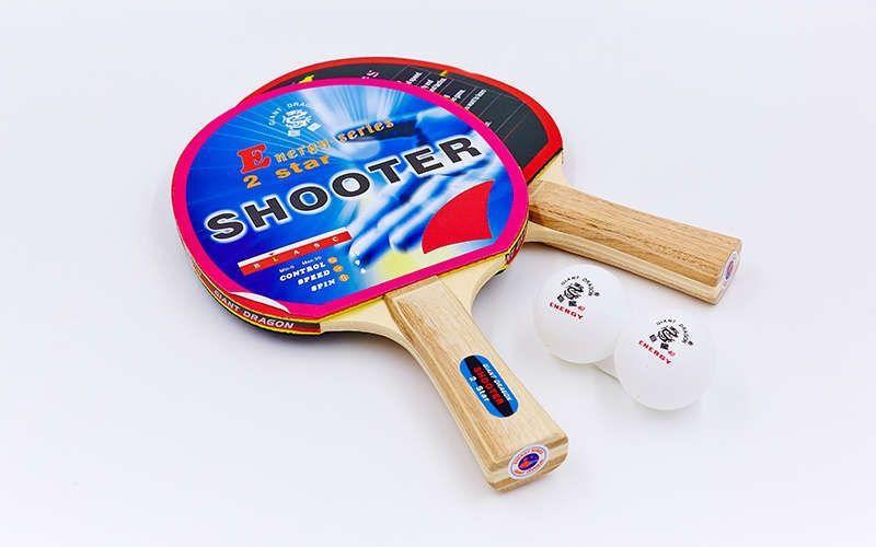Набор для настольного тенниса GIANT DRAGON SHOOTER (2 ракетки, 2 мяча c чехлом) - фото 3 - id-p639845223