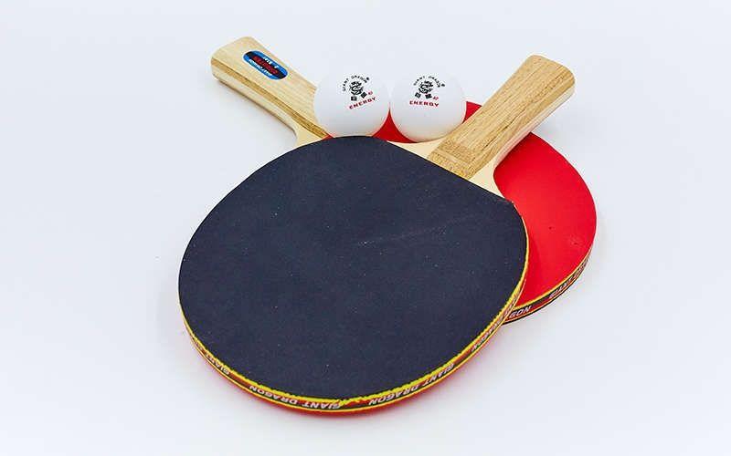 Набор для настольного тенниса GIANT DRAGON SHOOTER (2 ракетки, 2 мяча c чехлом) - фото 4 - id-p639845223