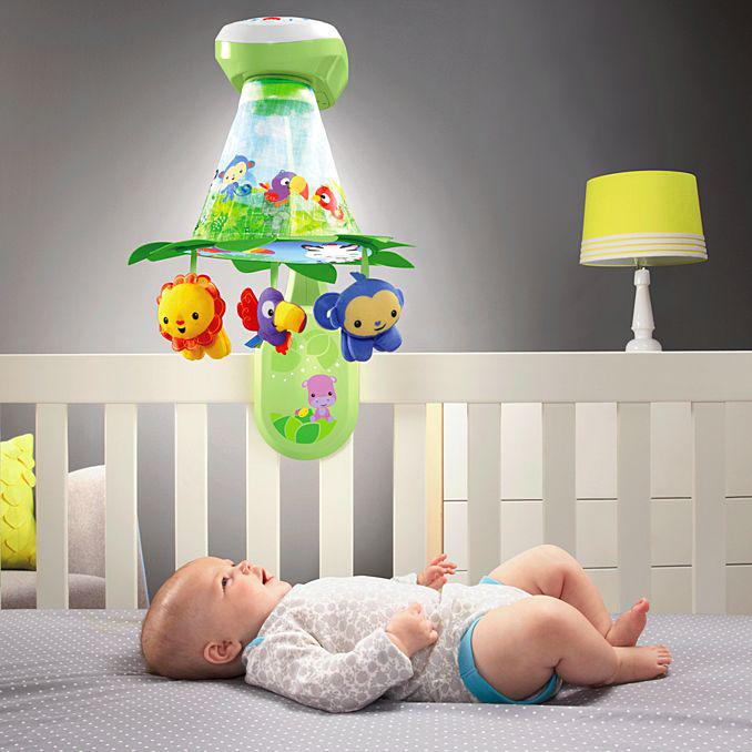 Fisher price rainforest grow store with me cot mobile