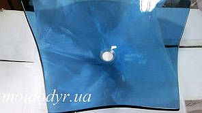 Умивальник оригінальний скляний (блакитний серпанок)  вiтрина